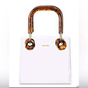Cult Gaia Clear Acrylic Bag with Tortoise Handles